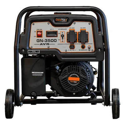 GeeNex 3 KVA Single Phase Recoil Start Petrol Generator with 16L Tank Capacity (GN-3500), 1 Year Warranty 