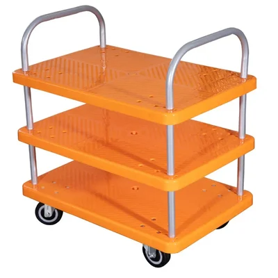 SRP 3 Layer 300 Kg Load Capacity Plastic Platform Trolley