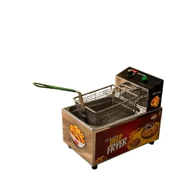 Premium 3 Ltr Stainless Steel Deep Fryer 2500W Commercial Countertop Pouch Fryer with Auto Cut-Off Safety