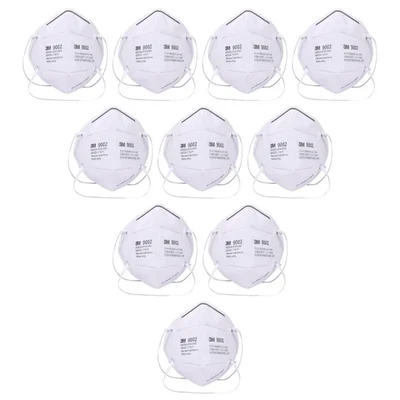 3M 9002 Pack of 10 - KN90, FFP1, Particulate Respirator Mask