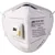 3M Unisex FFP2 BIS Approved Disposable Respirator with Cool Flow Valve for Dust Pollution Protection 9504Inv_P10(Pack-5)