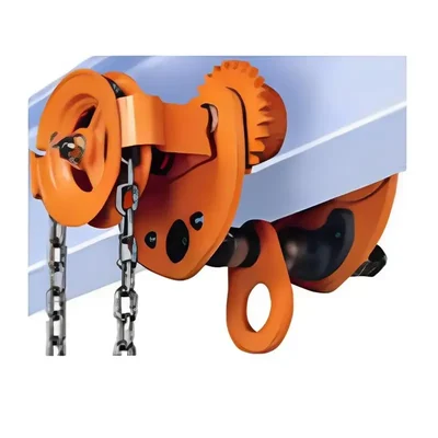 Heavy-Duty Geared Travelling Trolley With 3-Meter Chain(Capacity-1 Ton)