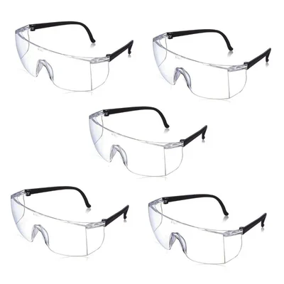 3M Safety Spectacles Clear Polycarbonate Hard Coat Lens, ANSI Approved (1709IN)(Pack-5 Pcs)