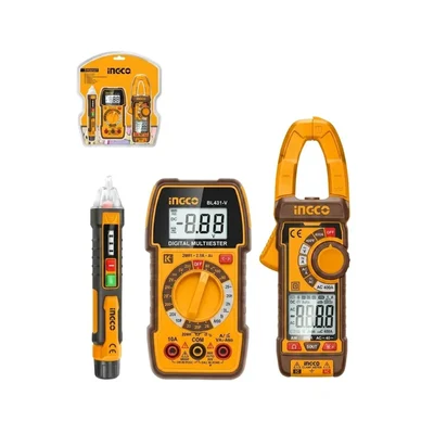 Ingco True RMS Digital AC Clamp Meter Multimeter Non-Contact Voltage Detector Electrical Test Kit DM3069