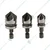 3 Pcs Countersink Bore Set 12 mm 16 mm 19 mm Woodworking Drill Bit Set for Metal Plastic and Wood Drilling
