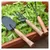 AGT Set of 3 Garden Tools Combo - Trowel, Cultivator and Garden Fork (Pack of 2 - 6 Tools)