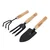 AGT Set of 3 Garden Tools Combo - Trowel, Cultivator and Garden Fork (Pack of 2 - 6 Tools)