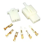 E-Trendo 3 Pin 2.8mm Automotive Wire Connector Socket 50 Sets Pack for Electric Scooters & Motorcycles