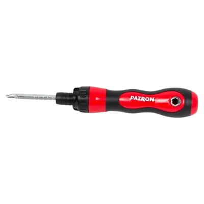 PATRON Telescopic Adjustable Screwdriver 2-in-1 Reversible T-Type with PH2 x 6mm Bit, 3 Reverse Positions (P-8152R)