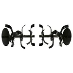 Heavy Duty 13 Inch 3 Row Rotavator Set (24 Blades, 2 Shafts, 2 Side Disc and 24 Nuts) for 5 to 12 HP Petrol Power Tiller