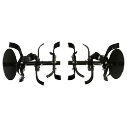 Heavy Duty 13 Inch 3 Row Rotavator Set (24 Blades, 2 Shafts, 2 Side Disc and 24 Nuts) for 5 to 12 HP Petrol Power Tiller