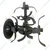 Heavy Duty 13 Inch 3 Row Rotavator Set (24 Blades, 2 Shafts, 2 Side Disc and 24 Nuts) for 5 to 12 HP Petrol Power Tiller