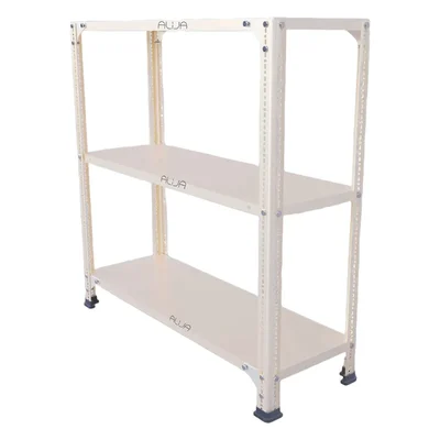 ALIJA 36 x 35 x 12 Inches 3 Shelves Multipurpose Storage Rack With Accessories (22 Gauge Shelves 16 Gauge Angle) 