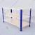 ALIJA 3 Shelf 24 x 41 x 18 Inch ( 2 x 3.5 x 1.5 Ft.) Blue Angle & Ivory Shelves Multipurpose Storage Rack(Gauge-22 Gauge Shelves & 16 Gauge Angle)