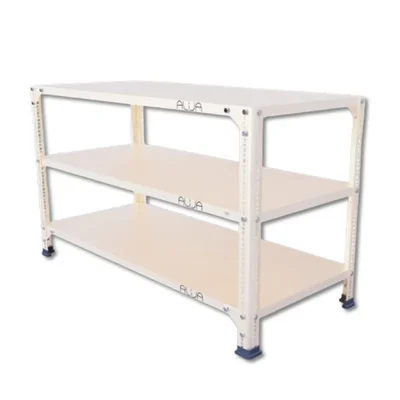 ALIJA 3 Shelf 24 x 41 x 18 Inch ( 2 x 3.5 x 1.5 Ft.) Ivory Shelves Multipurpose Storage Rack(Gauge-22 Gauge Shelves & 16 Gauge Angle)
