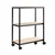 Awni 36 x 24 x 13.5 Inch 3 Wooden Shelves Adjustable Movable Rack For Multipurpose Uses