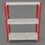 FIDVI® 9D X 23L X 30H Inch 3 Shelves Powder Coated Slotted Angle Metal Rack With Accessories -Colour Ivory Red (SR-515)