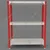 FIDVI® 9D X 23L X 30H Inch 3 Shelves Powder Coated Slotted Angle Metal Rack With Accessories -Colour Ivory Red (SR-515)