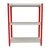 FIDVI® 9D X 23L X 30H Inch 3 Shelves Powder Coated Slotted Angle Metal Rack With Accessories -Colour Ivory Red (SR-515)