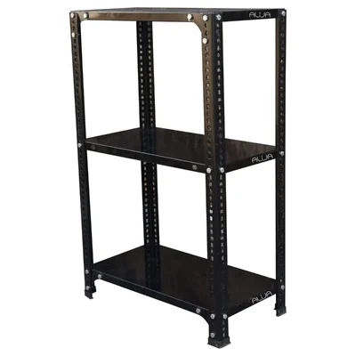 Menage 36 x 23 x 12 Inch 3 Shelves Multipurpose Storage Rack With Accessories