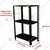 Menage 36 x 23 x 12 Inch 3 Shelves Multipurpose Storage Rack With Accessories