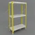 FIDVI® 9D X 23L X 30H Inch 3 Shelves Powder Coated Slotted Angle Metal Rack With Accessories Colour Ivory Yellow(SR-516)