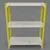FIDVI® 9D X 23L X 30H Inch 3 Shelves Powder Coated Slotted Angle Metal Rack With Accessories Colour Ivory Yellow(SR-516)