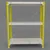 FIDVI® 9D X 23L X 30H Inch 3 Shelves Powder Coated Slotted Angle Metal Rack With Accessories Colour Ivory Yellow(SR-516)