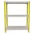 FIDVI® 9D X 23L X 30H Inch 3 Shelves Powder Coated Slotted Angle Metal Rack With Accessories Colour Ivory Yellow(SR-516)