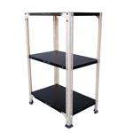 ALIJA 36 x 23 x 12 Inch 3 Shelves Multipurpose Storage Rack With Accessories