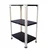 ALIJA 36 x 23 x 12 Inch 3 Shelves Multipurpose Storage Rack With Accessories(Color-Black,Gauge-24 Gauge Shelves & 18 Gauge Angle)