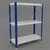FIDVI® 9D X 23L X 30H Inch 3 Shelves Powder Coated Slotted Angle Metal Rack With Accessories -Colour Ivory blue (SR-514)