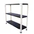 ALIJA 36 x 41 x 12 Inches 3 Shelves Multipurpose Storage Rack With Accessories(Color-Black,Gauge-24 gauge shelves 18 gauge angle)