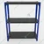FIDVI® 9D X 23L X 30H Inch 3 Shelves Powder Coated Slotted Angle Metal Rack With Accessories Colour-Black Blue(SR-520)