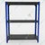 FIDVI® 9D X 23L X 30H Inch 3 Shelves Powder Coated Slotted Angle Metal Rack With Accessories Colour-Black Blue(SR-520)