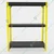 FIDVI® 9D X 23L X 30H Inch 3 Shelves Powder Coated Slotted Angle Metal Rack With Accessories Colour-Black Yellow(SR-522)