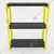 FIDVI® 9D X 23L X 30H Inch 3 Shelves Powder Coated Slotted Angle Metal Rack With Accessories Colour-Black Yellow(SR-522)