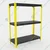 FIDVI® 9D X 23L X 30H Inch 3 Shelves Powder Coated Slotted Angle Metal Rack With Accessories Colour-Black Yellow(SR-522)