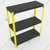 FIDVI® 9D X 23L X 30H Inch 3 Shelves Powder Coated Slotted Angle Metal Rack With Accessories Colour-Black Yellow(SR-522)