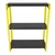 FIDVI® 9D X 23L X 30H Inch 3 Shelves Powder Coated Slotted Angle Metal Rack With Accessories Colour-Black Yellow(SR-522)