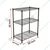 Rackwell 30 x 30 x 14 Inches 3-Shelves Mild Steel Black Coated Boltless Multipurpose Rack