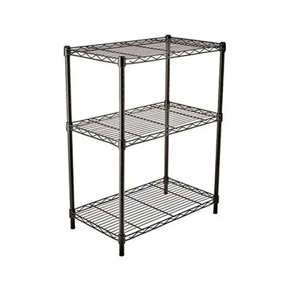 Rackwell 30 x 30 x 14 Inches 3-Shelves Mild Steel Black Coated Boltless Multipurpose Rack
