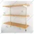 ALIJA 36 x 35 x 11 Inch 3 Wooden Shelves Slotted Channel & Adjustable Multipurpose Rack With Accessories