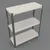 FIDVI® 9D X 23L X 30H Inch 3 Shelves Powder Coated Slotted Angle Metal Rack With Accessories Colour-Ivory Grey(SR-517)