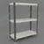 FIDVI® 9D X 23L X 30H Inch 3 Shelves Powder Coated Slotted Angle Metal Rack With Accessories Colour-Ivory Grey(SR-517)