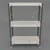 FIDVI® 9D X 23L X 30H Inch 3 Shelves Powder Coated Slotted Angle Metal Rack With Accessories Colour-Ivory Grey(SR-517)