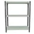 FIDVI® 9D X 23L X 30H Inch 3 Shelves Powder Coated Slotted Angle Metal Rack With Accessories Colour-Ivory Grey(SR-517)
