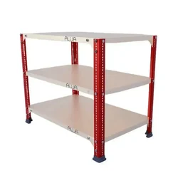 ALIJA 24 x 29 x 18 Inch 3 Shelves Multipurpose Storage Rack With Accessories(Gauge-22 gauge shelves, 16 gauge angle,Color-Black)