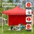 ORILEY 6.5 Feet (Red) Foldable Gazebo Tent with 3 Side Open/Pop-up For Garden and Promotional Activity
