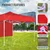 ORILEY 6.5 Feet (Red) Foldable Gazebo Tent with 3 Side Open/Pop-up For Garden and Promotional Activity